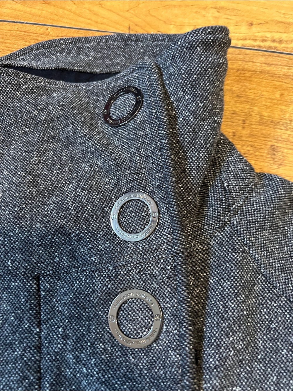 Lululemon Audrey Heather Charcoal High-Collar Button Front Jacket - Picture 4 of 9